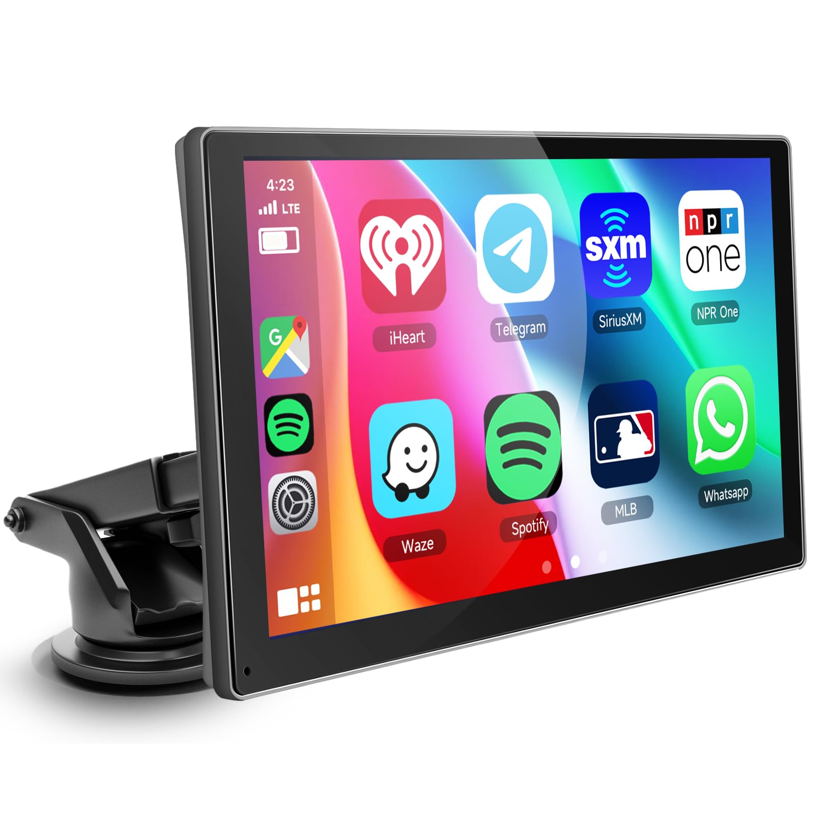 Hodozzy Pantalla de Coche con Carplay y Android Auto Inalambricos, Radio Portátil 9 Pulgadas HD Pantalla Táctil, Radio de Coche Portátil con Superlink, AirPlay, Bluetooth, OTA, FM, Control por Voz
