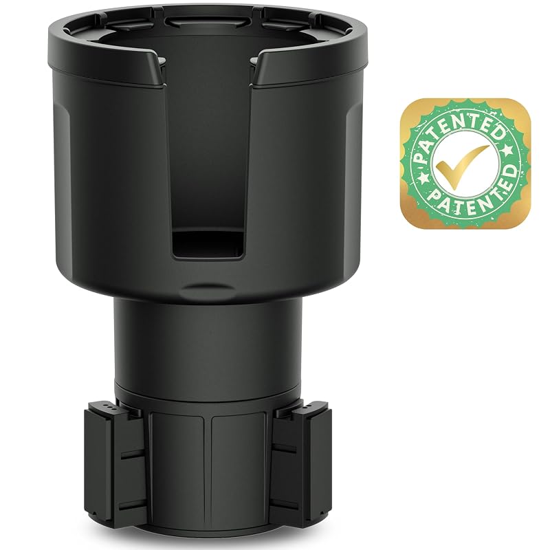 Expansor de Porta-Copos Automotivo Swigzy com Base Ajustável, Preto