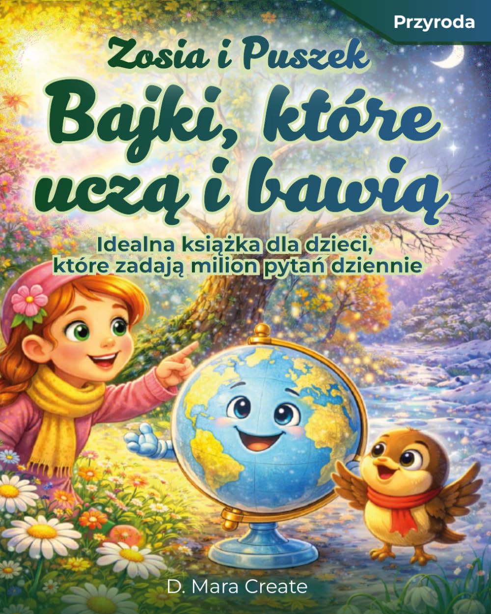 Zosia, Puszek i magiczny globus: Przygoda z przyrodą: Bajki edukacyjne dla dzieci | Kolorowanki na mazaki (czarne strony), gry, eksperymenty i quizy