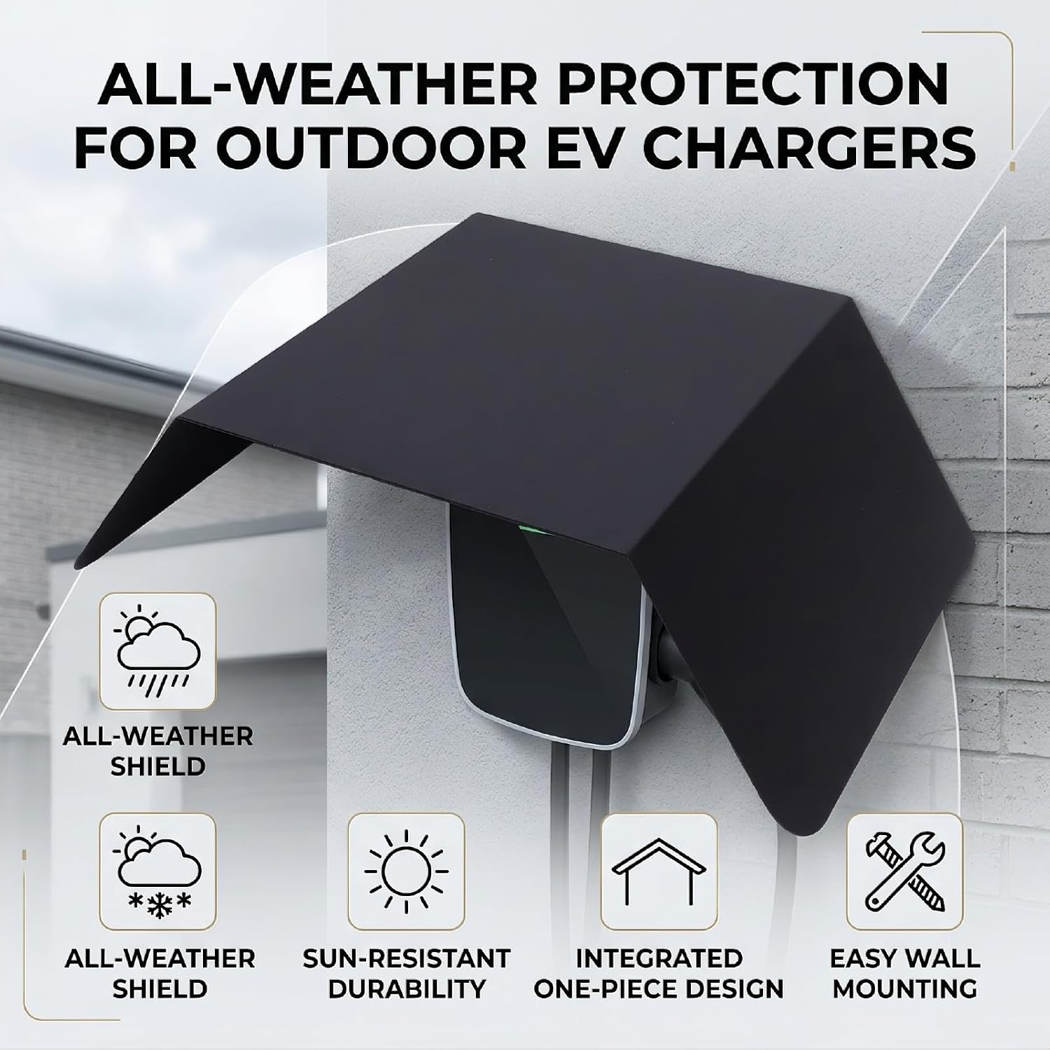Fafeicy EV Charging Station Protective Roof, Wall Mounted