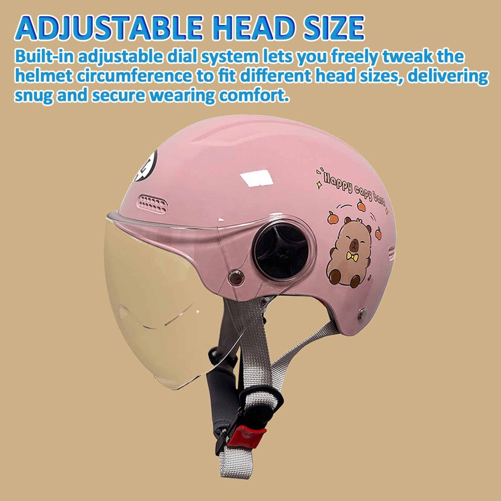 Casco Da Moto Aperto Per Bambini E Bambine Dai 3 Ai 12 Anni, Omologato ECE 22.06, Casco Da Ciclomotore Per Bambini, Simpatico Casco Da Scooter Per Bambini Con Visiera Parasole