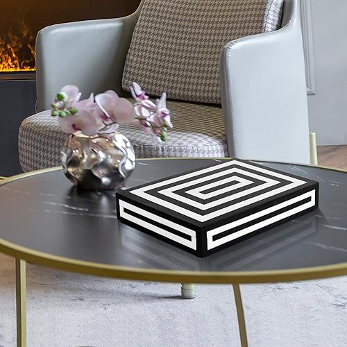 Miniatura 8 de Handicrafts Home Colección Concentric - Joyero decorativo hecho a mano para recuerdos, baratijas y decoración del hogar, caja para almacenamiento de