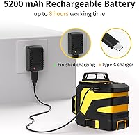 Vista 4 de IKOVWUK Laser Level, 3x360° Cross Line Laser for Construction and Picture Hanging, 12 Green Lasers with Self-leveling, 3D Vertical & Horizontal