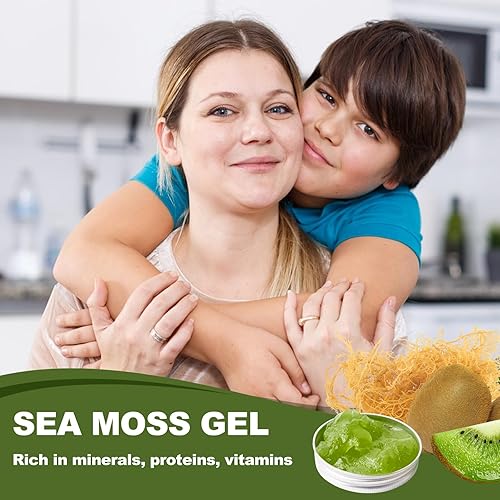 Miniatura 6 de Seamoss Gel, 18.5 onzas orgánico crudo silvestre irlandés Seamoss Gel inmune y digestivo Suplemento antioxidante mineral vitamínico, kiwi
