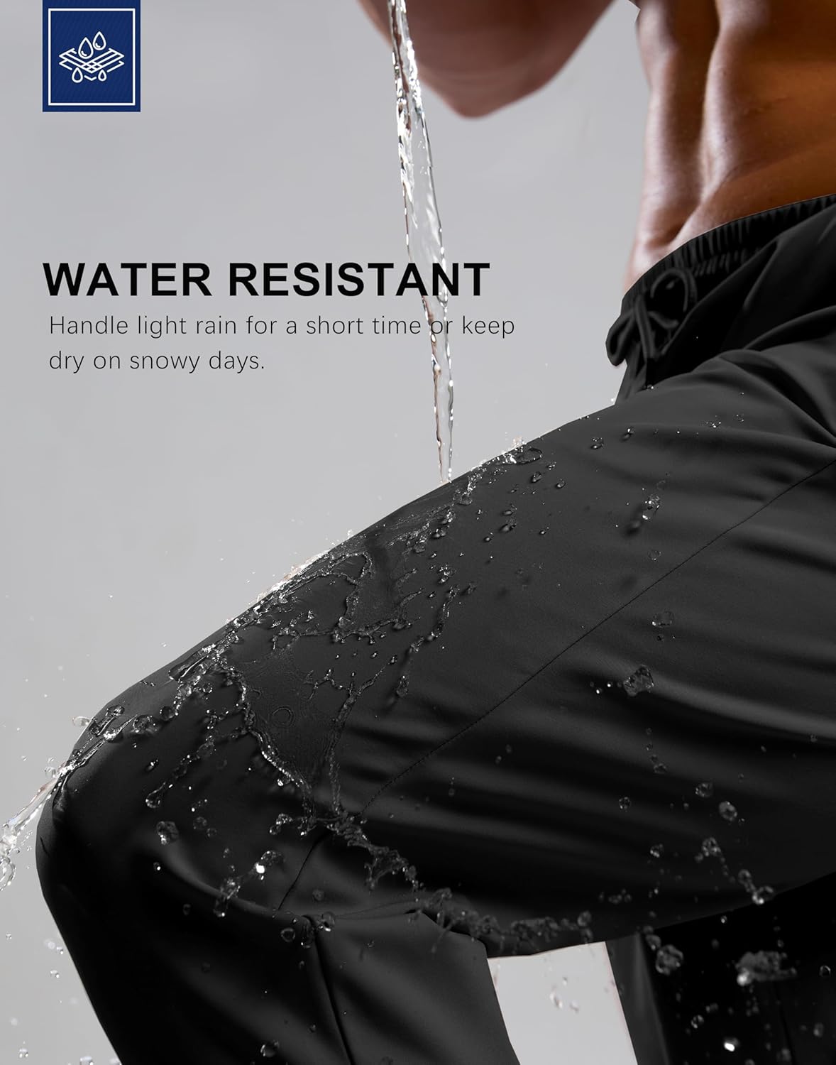 G Gradual Men's Fleece Joggers with Zipper Pockets Winter Warm Pants Water Resistant Athletic Workout Gym Sweatpants for Men - Image 6