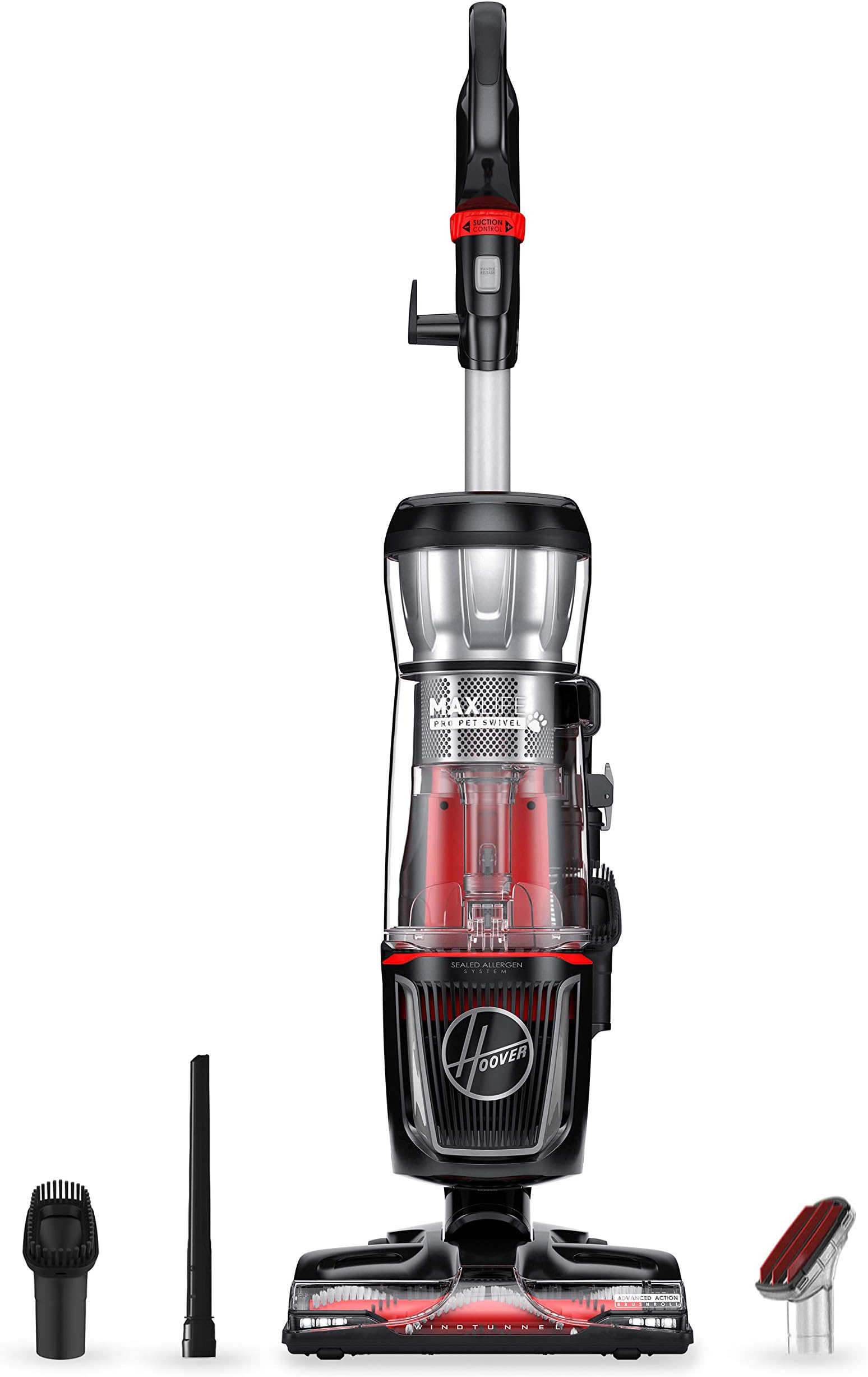 MaxLife Pro Pet Swivel Vacuum Cleaner, Bagless Upright Vac, HEPA Media Filtration, for Carpet and Hard Floors, WindTunnel Technology, Corded Vacuum Cleaners for Home Use