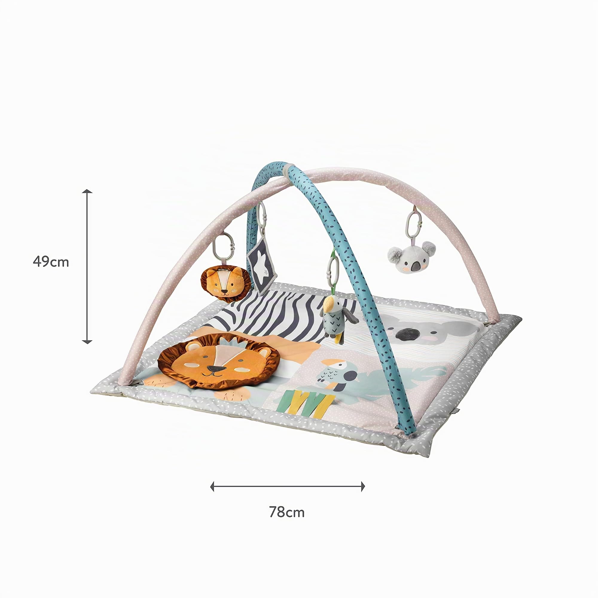 Nuby Tapis d'Éveil Rembourré avec Peluches, +0 Mois, Animal Adventures
