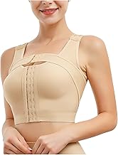 KUMAYES Postoperative Sports Bra, Front Closure Sports Bra for Post Operative with Back Support Running Seamless Yoga Fitness