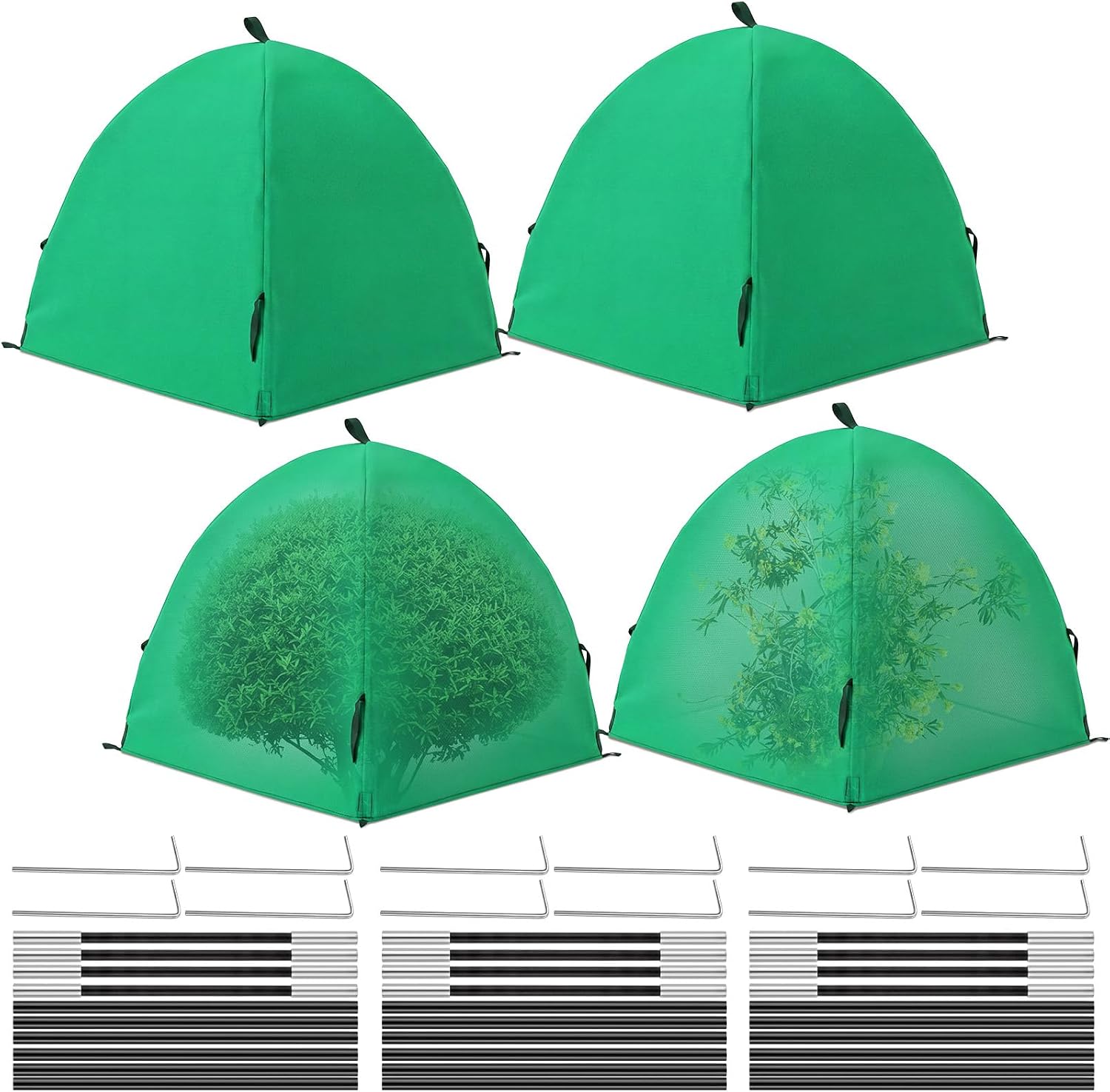 4 Pcs Plant Covers Freeze Protection 22x22x26 Inch Shrub Tent