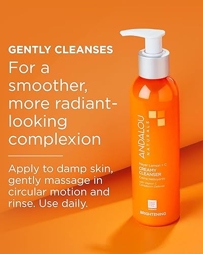 Miniatura 4 de Andalou Naturals Meyer Limón + C cremoso Limpiador, 6 Onza
