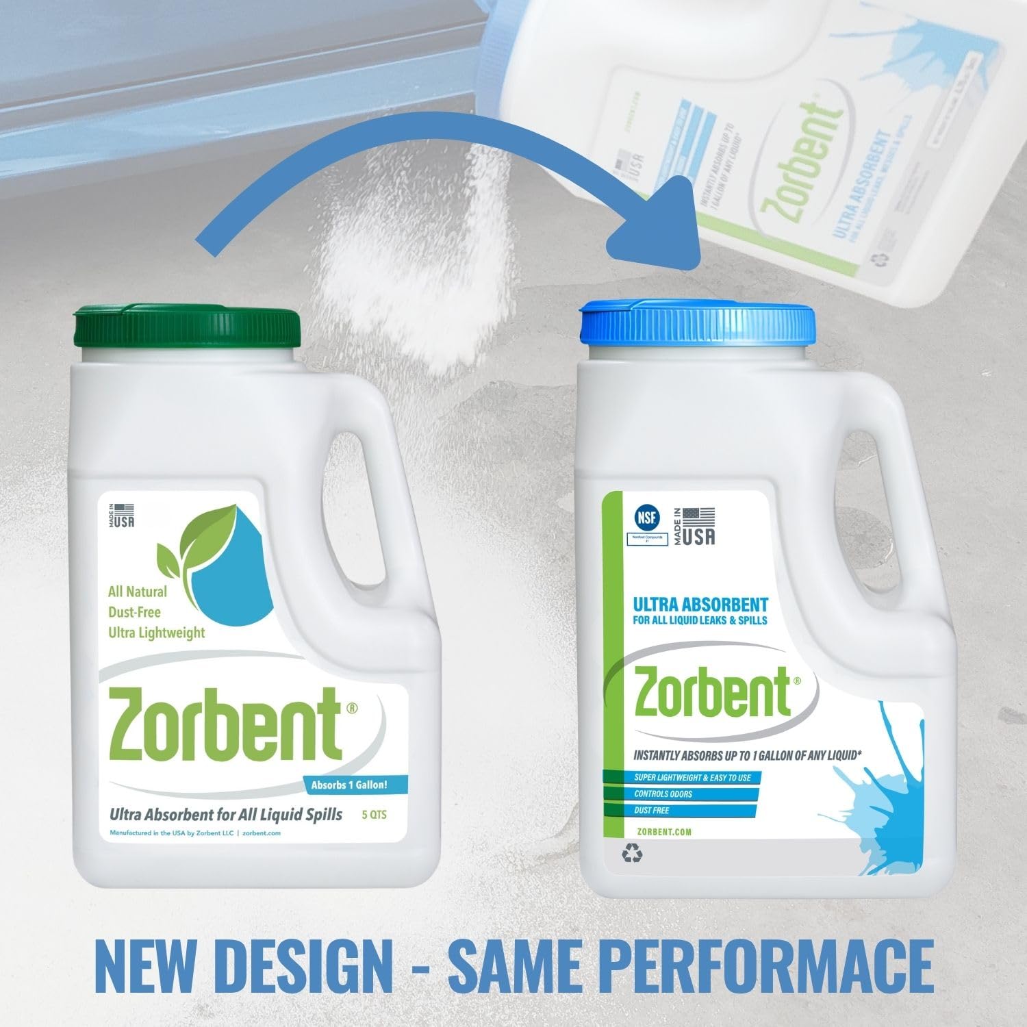 Zorbent Kit de derrames de líquidos, 16 veces más absorbente que la arcilla, vómito de grado comercial, orina, aceite, todo el polvo líquido para derrames limpia rápidamente los desastres repulsivos,