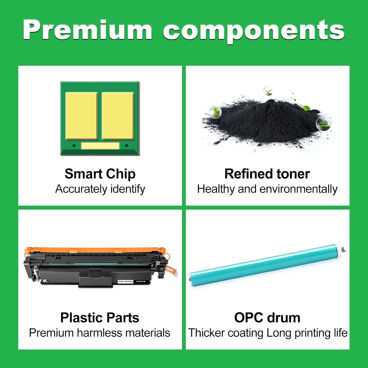greencycle 210X W2100X 210A W2100A Toner Cartridge Replacement for HP LaserJet Pro MFP 4301fdw 4301fdn 4201dw 4201dn - High Yield Black (2-Pack, Latest Chip Installed,7500 Per Cartridge)