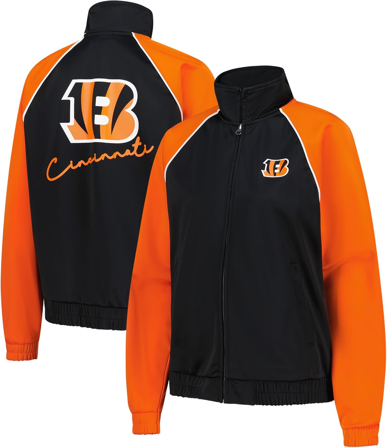 G-III Sports Women's Black Cincinnati Bengals Replay Full-Zip Track Jacket