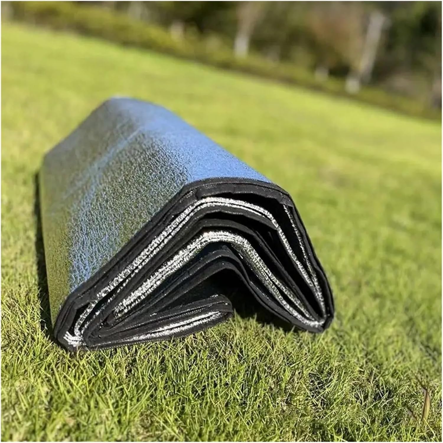 Aluminium Sleeping Mat Foam Foil Blanket Aluminum Insulation Mat Sleeping Pad Thermal Outdoor Tent Footprint Reflecting Heat