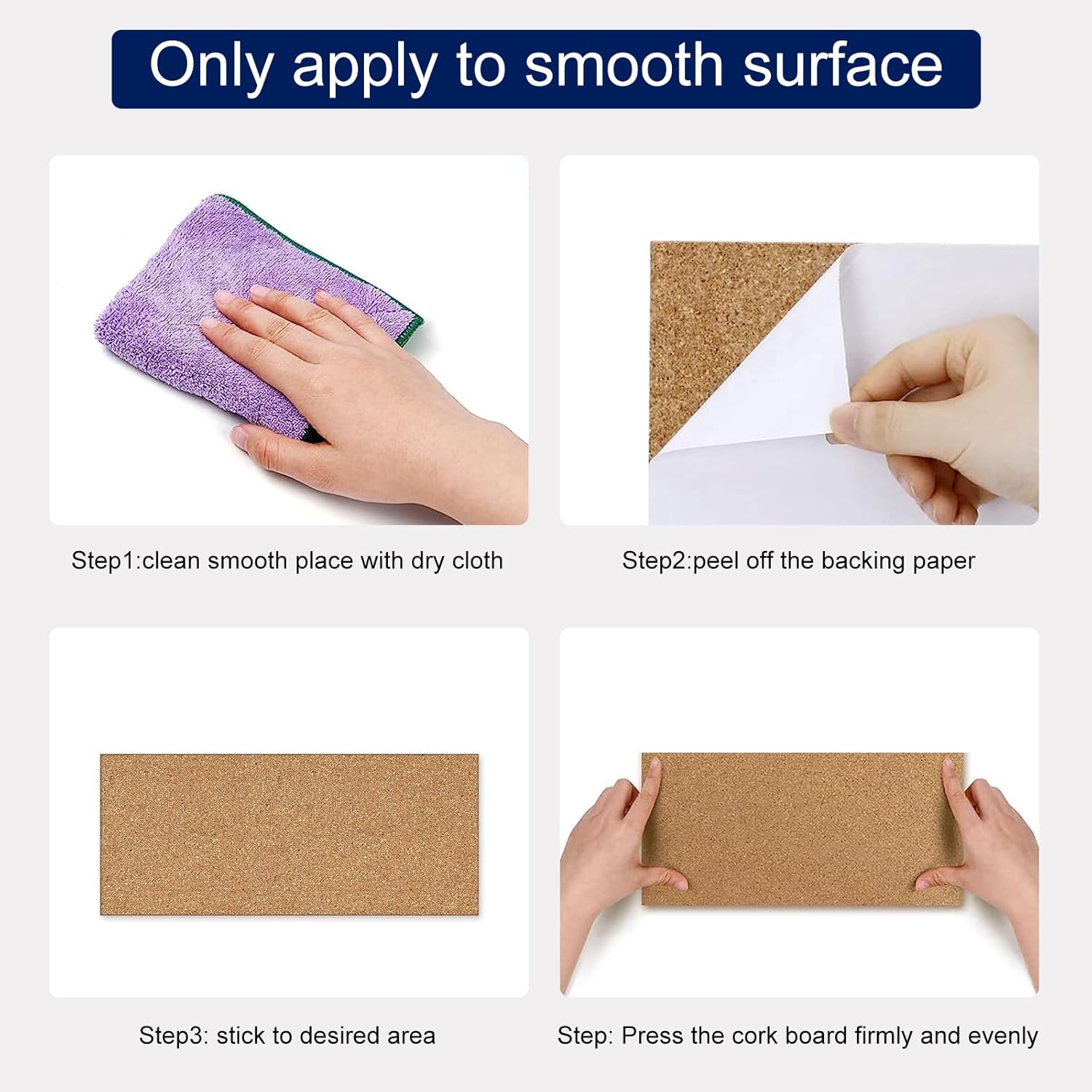 NACHLYNN Cork Board 12 Pack 17 x 8 Square Bulletin Board for Wall Self-Adhesive Corkboards with 100 Push Pins Frameless Cork Tiles for Walls Home Office