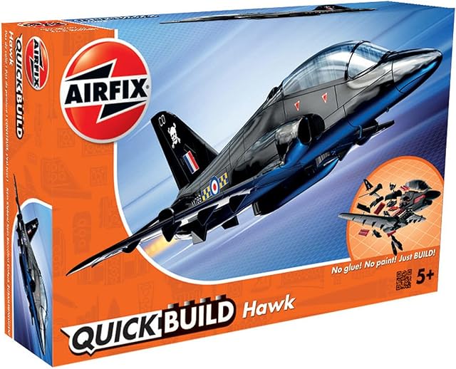 Airfix J6003 Quick Build BAe Hawk Aircraft Model Kit (Black)