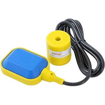 KATSU Float Switch 250 V 16 (5) A 2 m Cable Water Level Regulator Rectangular Water Float Switch for Electric Pump, Water Tan