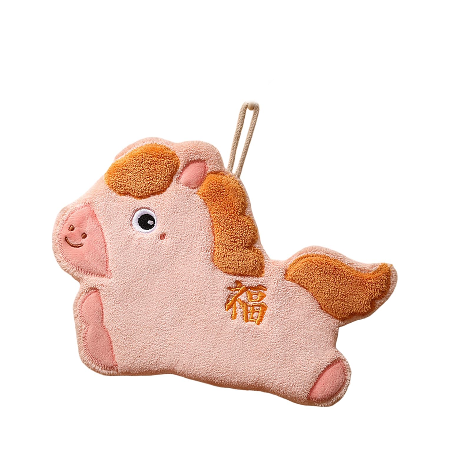 CAZSTYK Corals Fleece Hand Towel Features Horse Designs Symbolizing Success Fortunes for Home Use Everyday Horse Towel