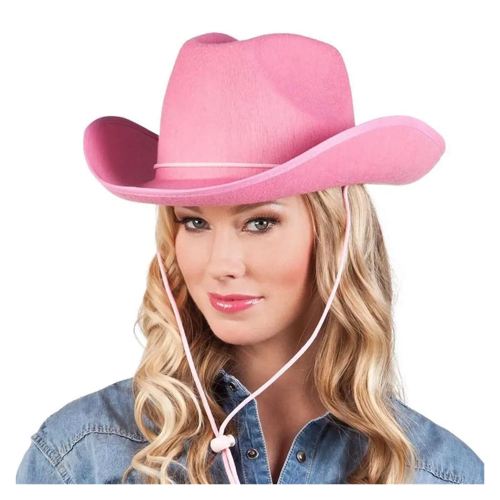 Sombrero de vaquero de fieltro, sombrero de princesa, sombrero de vaquera for actuaciones, accesorio for disfraz de despedida de soltera o fiesta de cumpleaños. Para Adulto Carnaval Halloween Y Cospla
