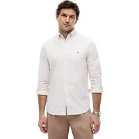 Tommy Hilfiger Uomo Camicia Stripe Regular Fit Maniche Lunghe