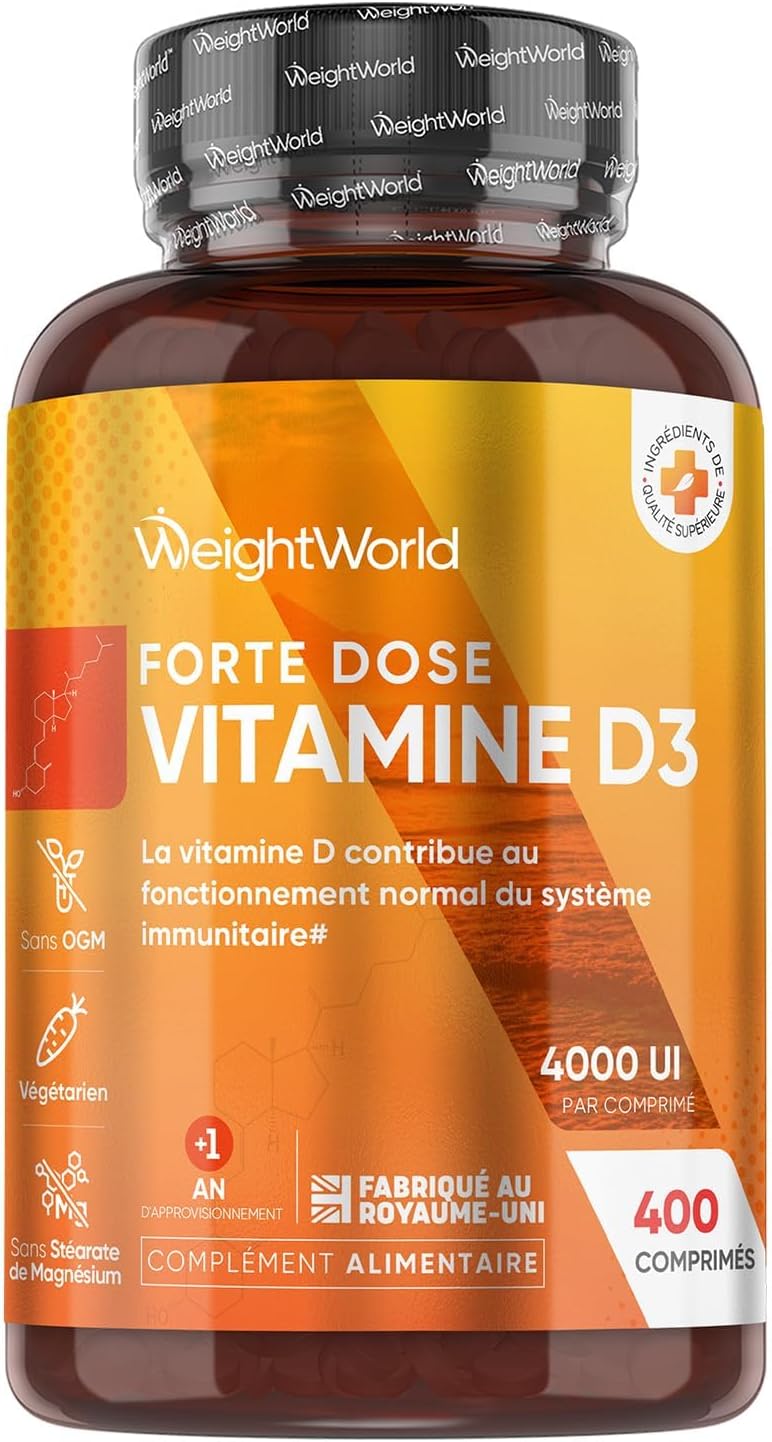 Vitamine D3 4000 UI Immunité Articulations