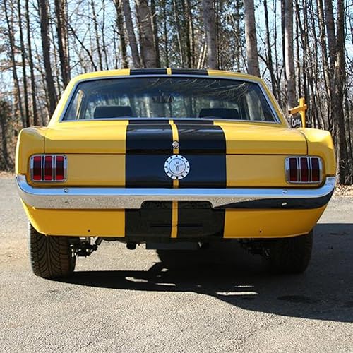 Miniatura 2 de Adhesivo adhesivo de vinilo con diseño de rayas compatible con Ford Mustang clásico 1965-1973 (negro)