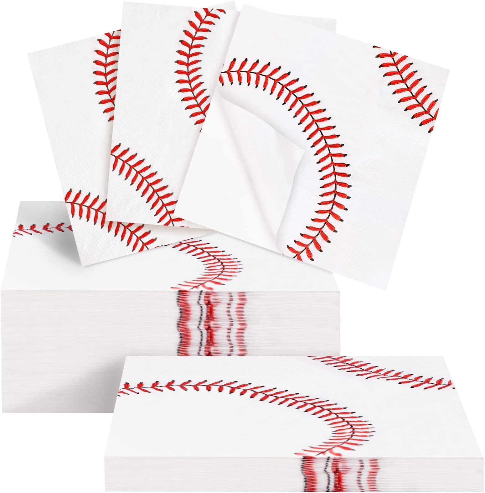 40pcs Baseball Napkins 6.5” Baseball Pattern Napkins