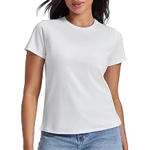 Stelle Womens Cotton Crewneck T Shirt Short Sleeve Basic Tees Summer Tops