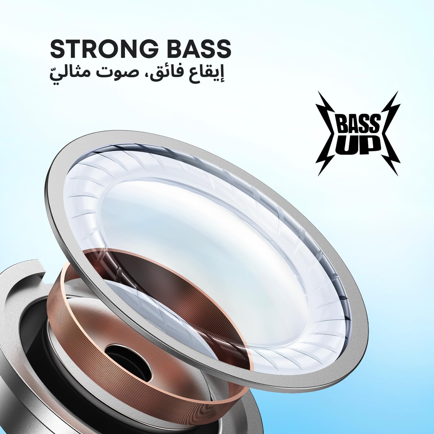 سماعات أذن لاسلكية حقيقية R50i من انكر، مكبرات صوت داخلية 10 ملم جهوري عميق وبلوتوث 5.3 وتشغيل 30 ساعة ومقاومة للماء وميكروفونين لمكالمة AI واضحة و22 EQs مضبوط مسبقا، تخصيص عبر - الصورة 2