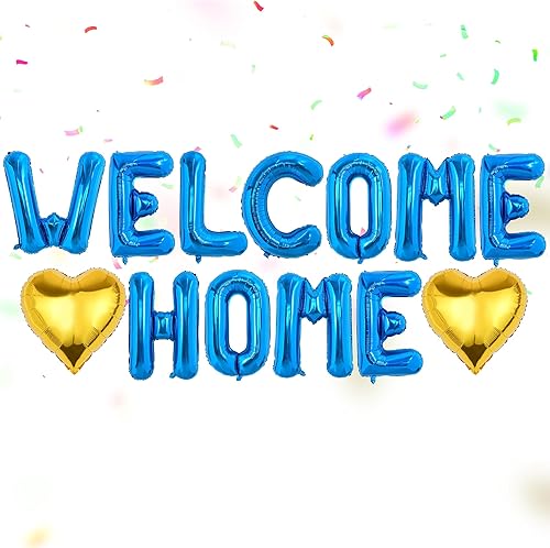 Globo azul de bienvenida al hogar, 13 piezas de decoraciĂłn de bienvenida al hogar, incluye pancarta de globo de bienvenida a casa, globo de amor Globo azul de bienvenida al hogar, 13 piezas de decoraciĂłn de bienvenida al hogar, incluye pancarta de globo de bienvenida a casa, globo de amor