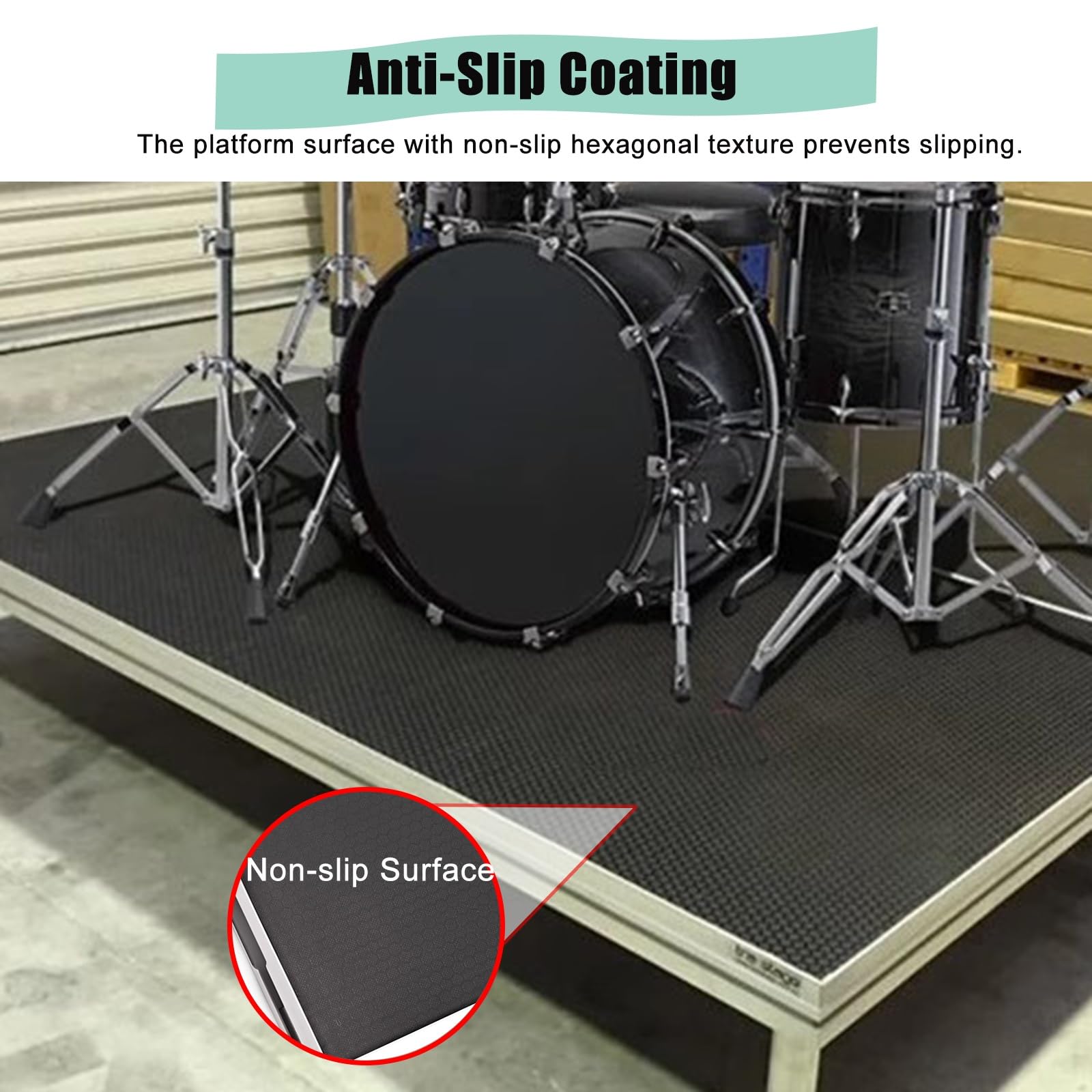 Piattaforma modulare Portatile per Eventi - Sistema di Piattaforma elevabile Regolabile, Adatto per spettacoli Musicali, concerti e Feste, Attrezzatura per Eventi Resistente, Facile da Monta