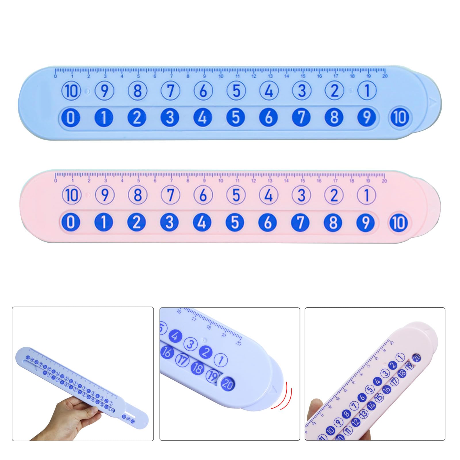 Hemobllo – Regla De Madera Digital Para Aprender Matemáticas – Juguete Educativo Montessori Para Sumas Y Restas – Seguro Y Práctico