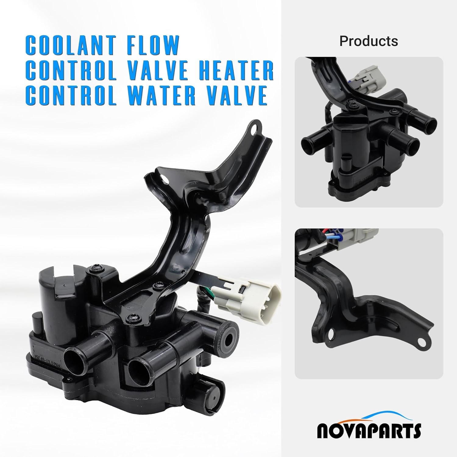 NOVAPARTS Coolant Flow Control Valve Heater Control Water Valve for Toyota Prius 2004 2005 2006 2007 2008 2009 2004-2009 4 Cyl 1.5L 16670-21010 1667021010 601-021 EHV116
