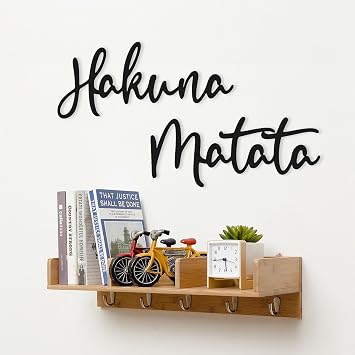 Chordwave Hakuna Matata Metal Wall Decor Lion King Inspired Nursery & Room decor, Motivational Wall Art for Home, Office, and More