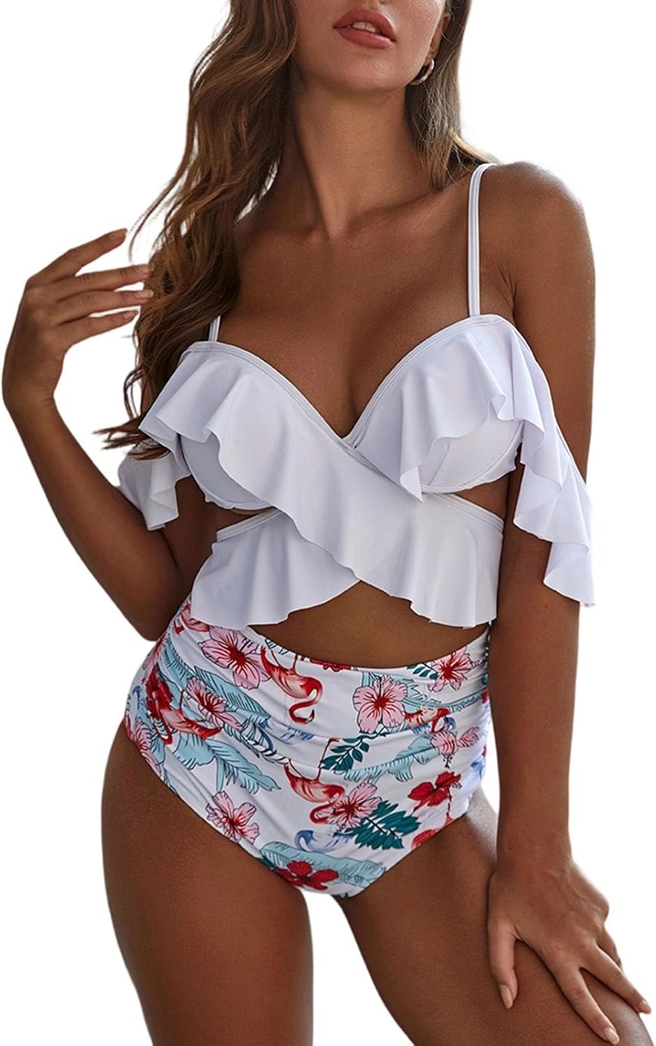 Jdamsixygs Costumi da Bagno Donna Due Pezzi Push Up Imbottito Costumi