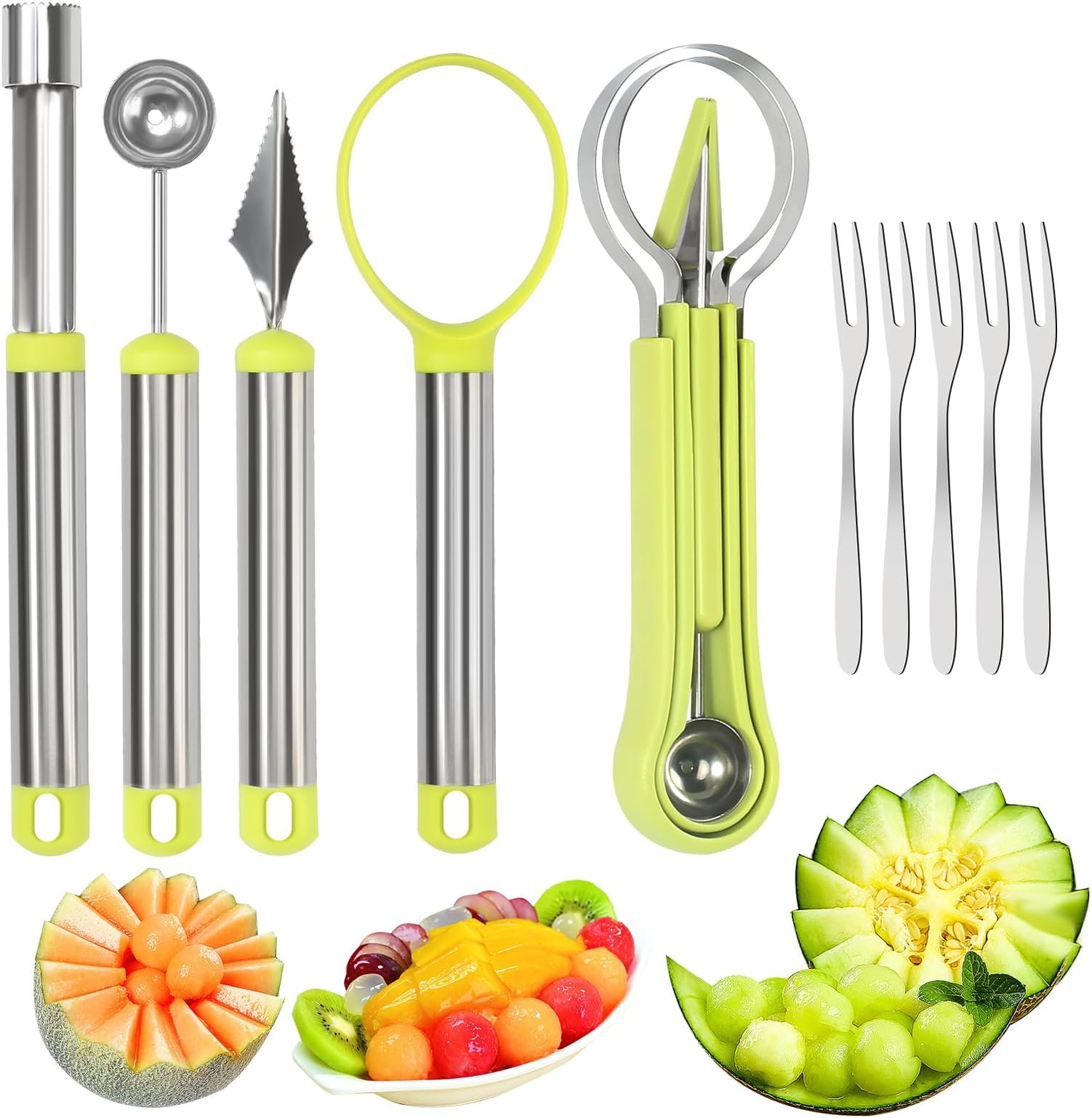 Set de 2 Couteau de Tranches de Pomme de Terre & 3 en 1 Éplucheur jeu