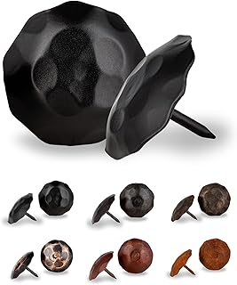 10 Pack 1.5" Large Round Head Clavos Decorative Nails – Black – Handmade Rustic Round Fasteners for Farmhouse Shutter, Faux Wood Beams, Barn Door, Shutters, and Gates – Ornamental Wood Accent
