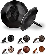 10 Pack 1.5" Large Round Head Clavos Decorative Nails – Black – Handmade Rustic Round Fasteners for Farmhouse Shutter, Faux Wood Beams, Barn Door, Shutters, and Gates – Ornamental Wood Accent