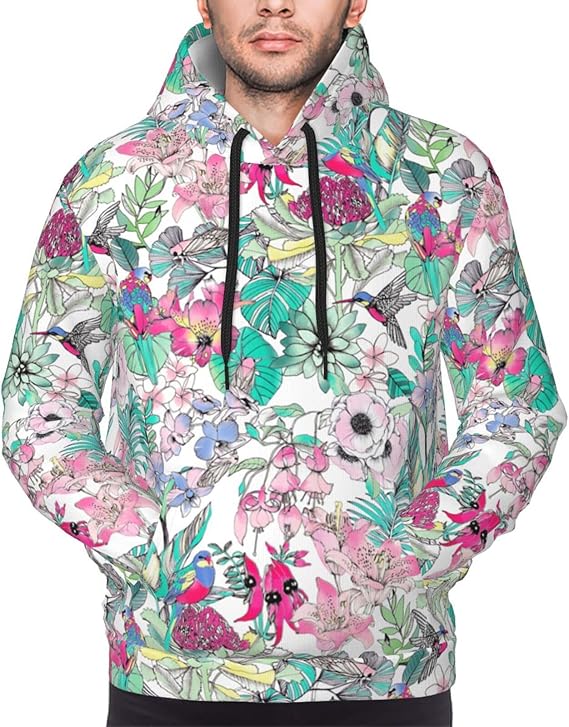 Amazon Co Jp メンズ パーカー スウェット プルオーバー おしゃれ ファッション 秋服 冬服 長袖 オーストラリアの植物相 動物相プリントパターン フーディー カジュアル スポーツ おしゃれ 男女兼用 ヒッブホッブ S 4xlサイズ ファッション