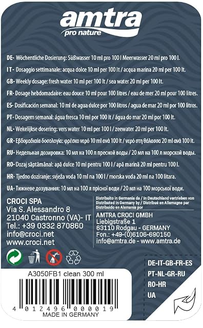 Foto 3 de 5 de Amtra Clean - Purificador De Agua Natural Para Acuarios, Tratamiento De Agua Natural Para Acuarios, Reduce…