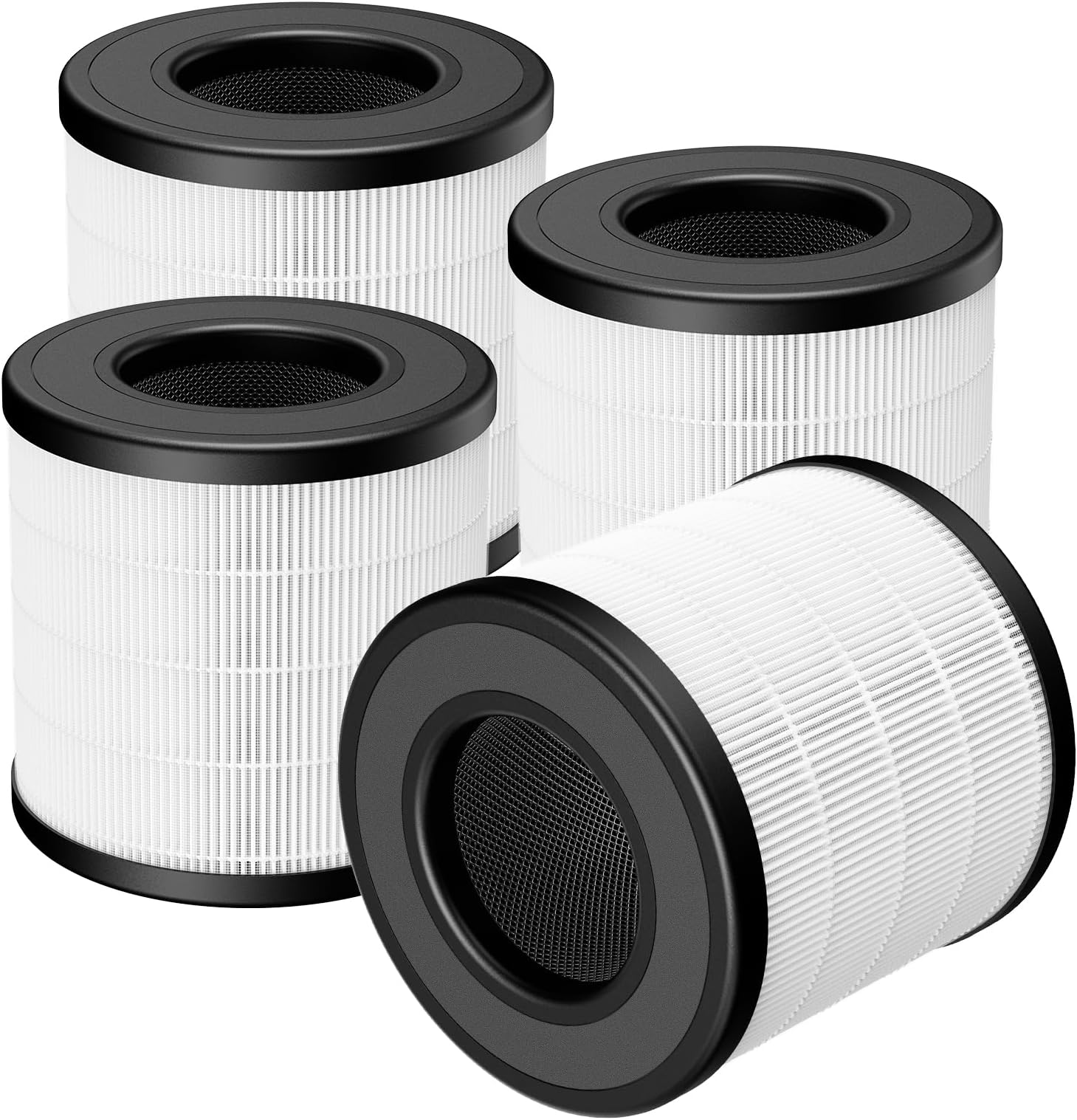 PU-P05/AC201B True HEPA Replacement Filter Compatible with FULMINARE PU-P05 Air Purifier and Purivortex AC201B Air Purifier, 3-in-1 H13 True HEPA Air Filters for Dust Smoke Pollen Pet Dander, 4-Pack