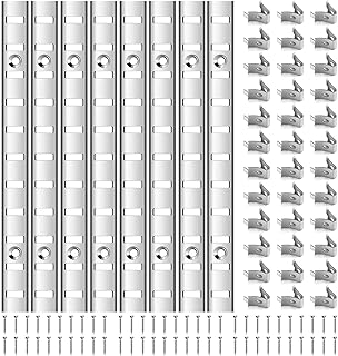 Adjustable Shelf Bracket 40 Inch 8 Pack Silver Shelf Pilaster Strips She...