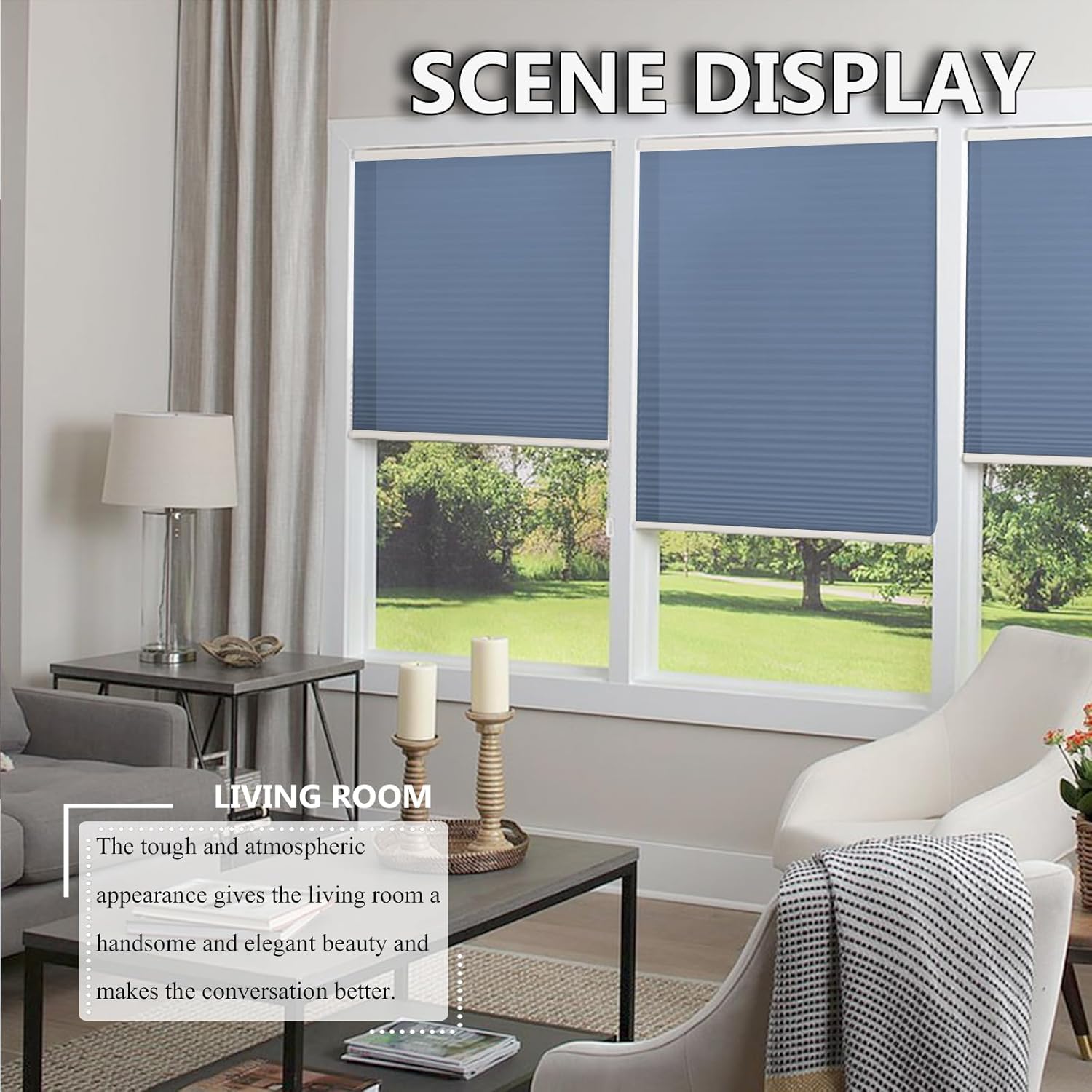 Cordless Blackout Cellular Shades, Aluminum Cellular Blinds for Windows Door,Customize Honeycomb Window Blinds&Shades for Home Kitchen Bedroom Children Room Office, Easy to Install(Size:30"W*56"H,Colo