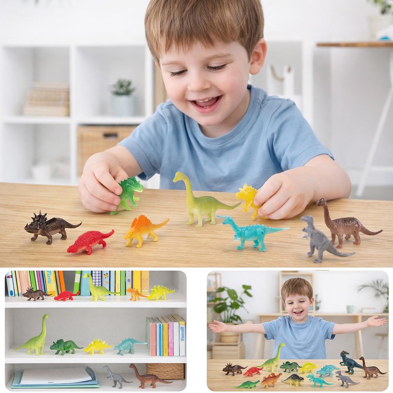 Dino-Freilegungsset: 4er-Set Dinosaurier-Ausgrabungssets, je 12 Eier, Werkzeug, ab 6 Jahren (Dinosaurier Ausgrabungsspiele, Dino-Ei-Ausgrabungsset)