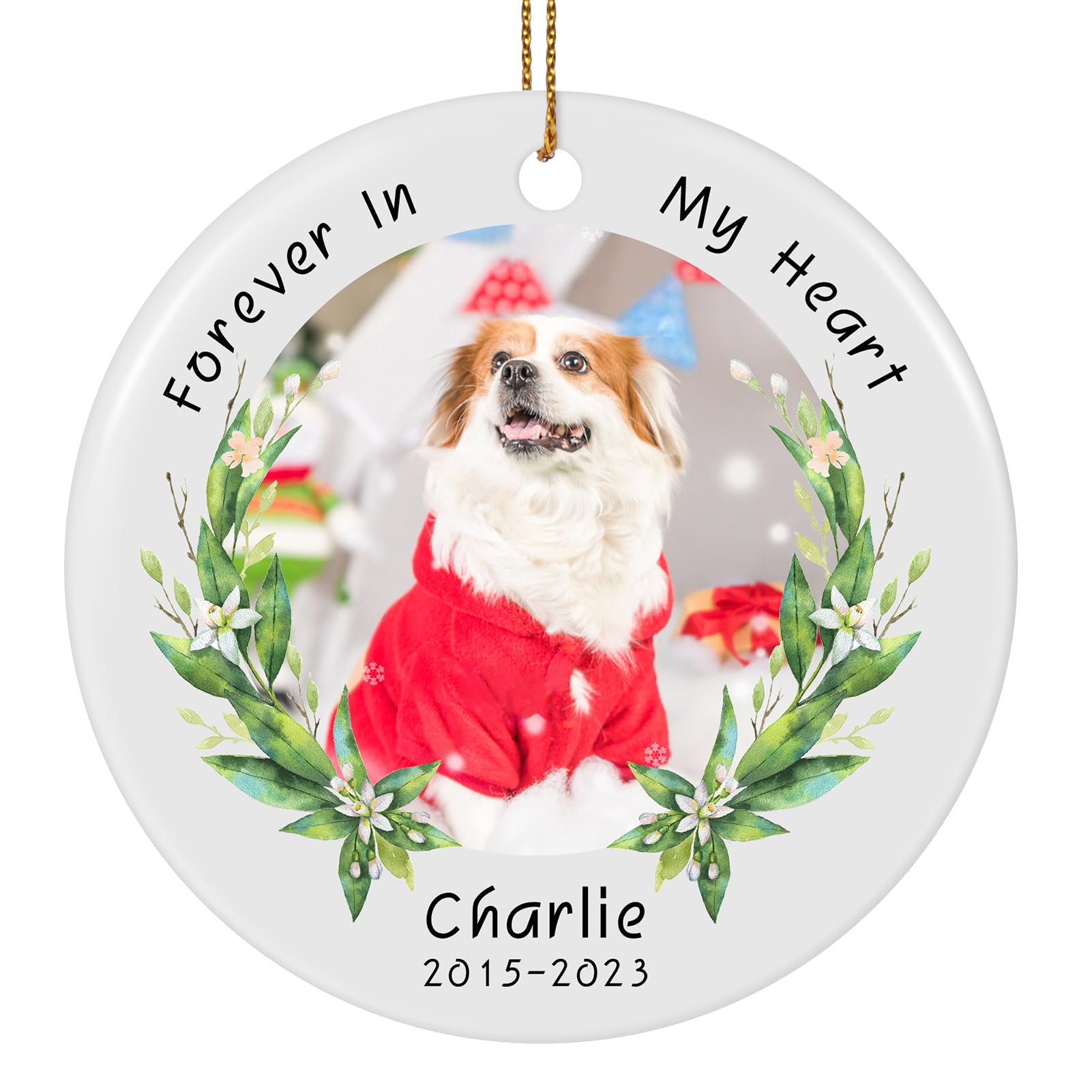 Personalized Pet Memorial Gifts for Dogs, Cat Photo Christmas Ornament 2026