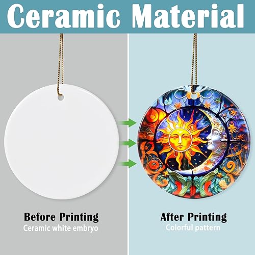 Miniatura 2 de Decoración de sol y luna, adornos de Navidad de sol y luna de Jocidea para árbol de Navidad, decoración de Navidad de sol y luna, regalos de sol y