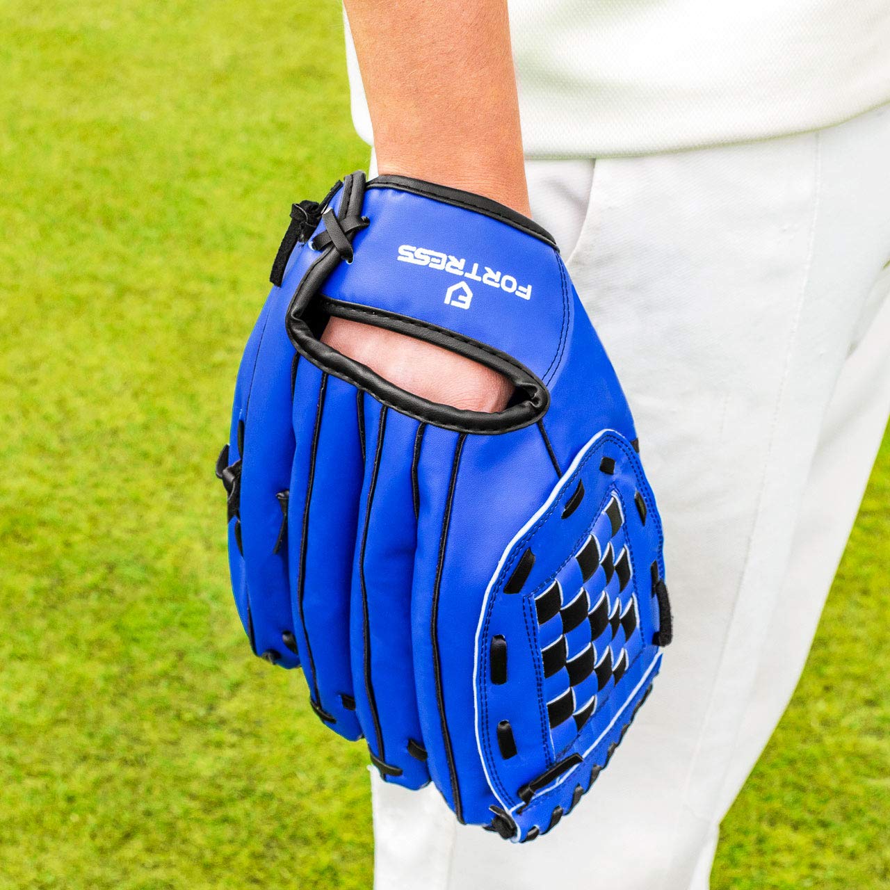 FORTRESS Cricket Catching Mitt [Left Or Right Handed] – Senior Cricket Glove For Fielding Drills | Cricket Practice Gear (Left Handed)