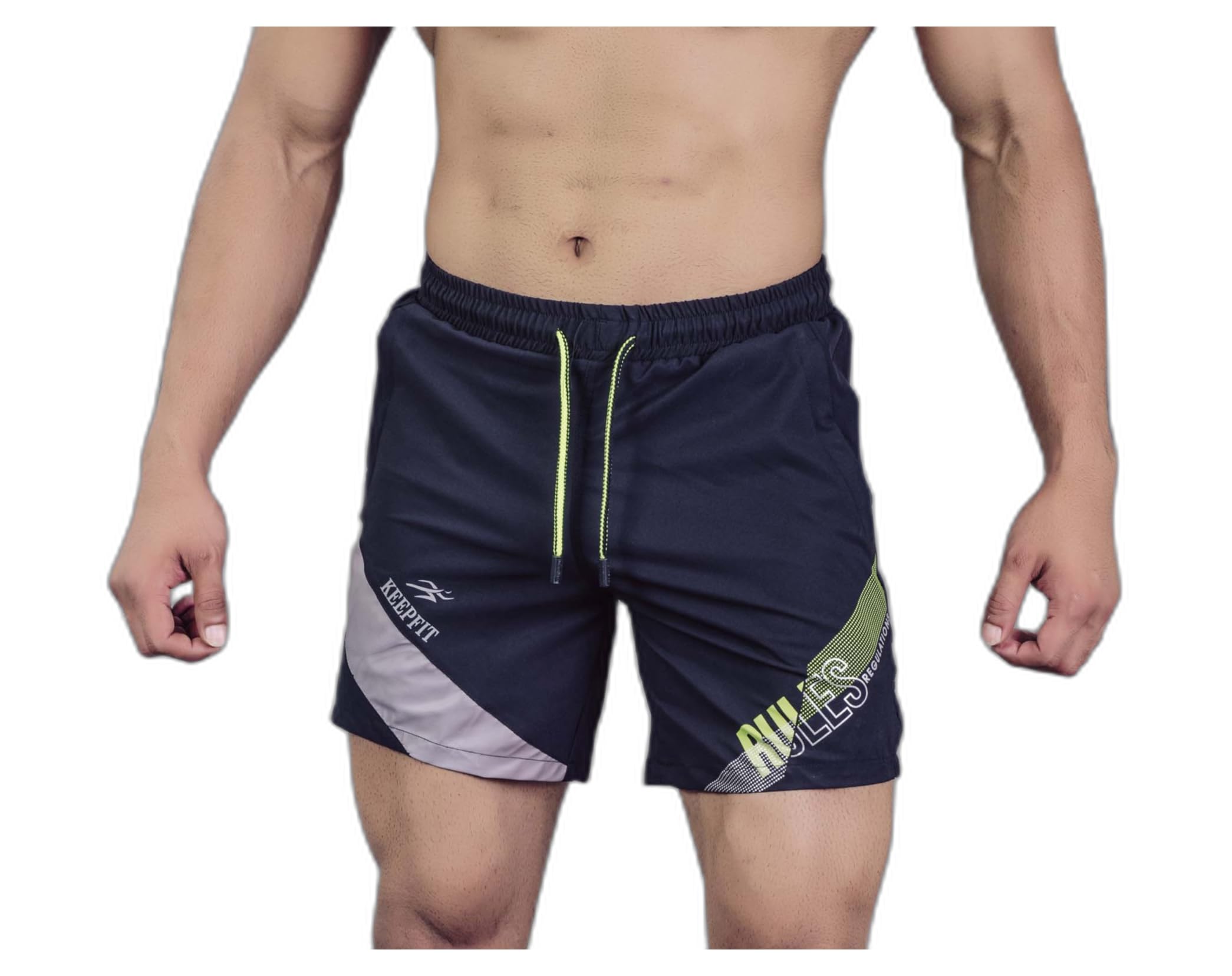 Men's Black Swimming Shorts with 2 Pockets