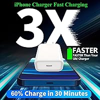 Vista 2 de 2Pack Fast Charger iPhone [Apple MFi Certified],10FT iPhone Charger Fast Charging USB C to Lightning Cable with 2Pack PD USB C ChargerBlock 10ft i
