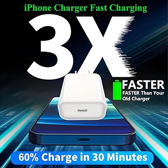2Pack Fast Charger iPhone [Apple MFi Certified], 10FT iPhone Charger USB C